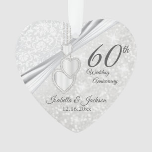 60e Diamond Wedding Jubileum Keepasje Ornament