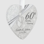 60e Diamond Wedding Jubileum Keepasje Ornament (voorkant)