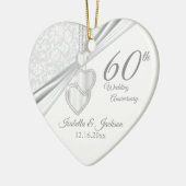 60e Diamond Wedding Jubileum Keramisch Ornament (Links)