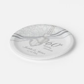 60e Diamond Wedding Jubileum op wit Papieren Bordje (Gekanteld)