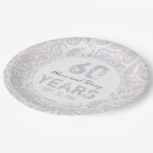 60e Diamond Wedding Jubileum Paisley Pattern Papieren Bordje (Gekanteld)