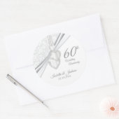 60e Diamond Wedding Jubileum Ronde Sticker (Envelop)