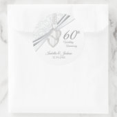 60e Diamond Wedding Jubileum Ronde Sticker (Tas)