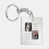 60e Diamond Wedding Jubileum Sleutelhanger (Voorkant Links)