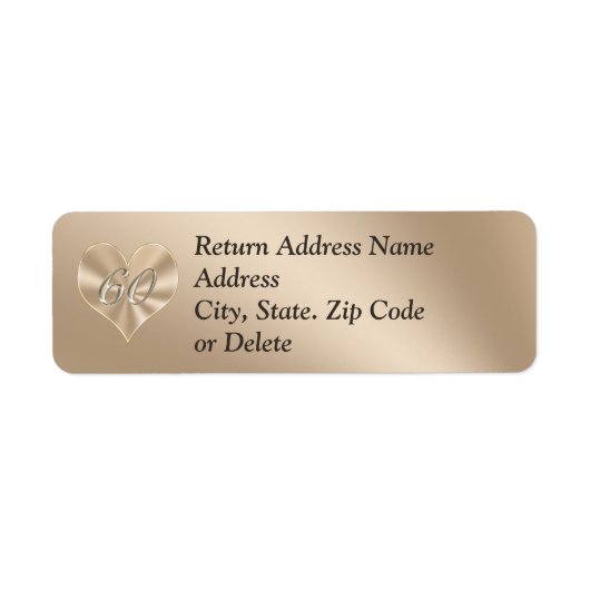 60e Étiquettes de adresse avec Votre NOM et ADRESS (Devant)