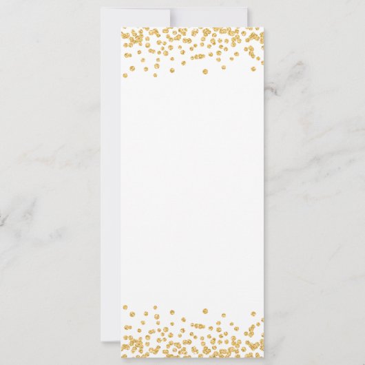 60e fête d'anniversaire Programme Gold Confetti (Dos)