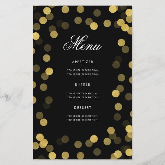 60e fête d'anniversaire Programme Gold Confetti av (Dos)