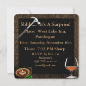 60e geboortecigars, Poker and INVITATIONS Kaart (Achterkant)