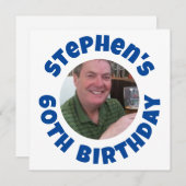 60e geboortedag van man feestdagenkaart (Voorkant / Achterkant)