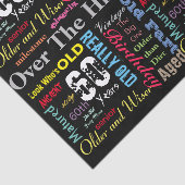 60e Happy Birthday in een graffiti-stijl Tissuepapier (Detail)