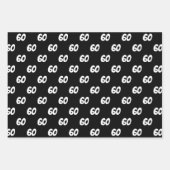 60e Happy Birthday - papier met aangepaste naam om Inpakpapier Vel (Voorkant)