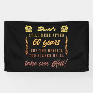 60e Humor op de geboorte van mannen Spandoek