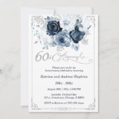 60e huwelijksverjaardag Elegant afdrukbaar Kaart (Voorkant)