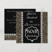 60e Invitation à la fête d'anniversaire de CRYSTAL (Devant / Derrière)