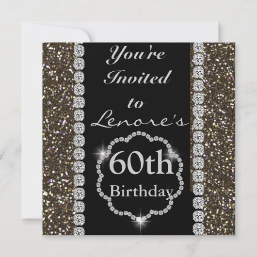 60e Invitation à la fête d'anniversaire de CRYSTAL (Devant)