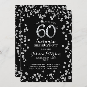 60e Invitation à la fête d'anniversaire surprise