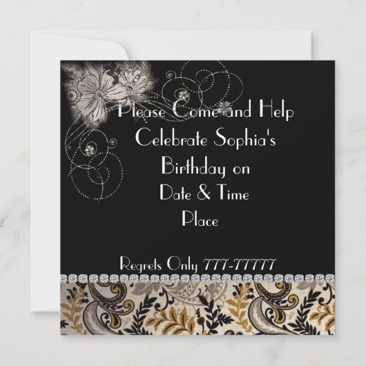 60e invitation à l'anniversaire des femmes (Dos)