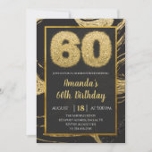 60e Invitation d'anniversaire de marbre d'or (Devant)
