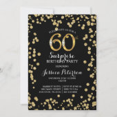 60e Invitation de fête d'anniversaire surprise (Devant)