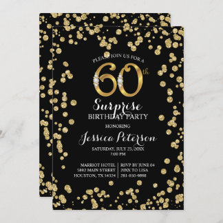 60e Invitation de fête d'anniversaire surprise