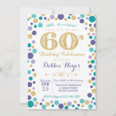 60e Invitation de fête d'anniversaire surprise (Devant)