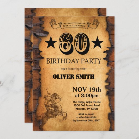 60e Invitation Occidentale Anniversaire (Devant / Derrière)