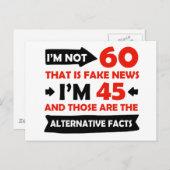 60e jaar oude verjaardagscadeaus briefkaart (Voorkant / Achterkant)