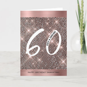 60e Joyeux Anniversaire Carte Chic tendance