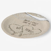 60e Jubileum Beach Hearts Paper Bord (Gekanteld)