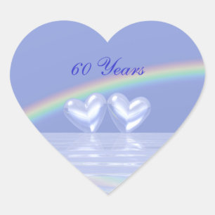 60e Jubileum Diamond Hearts Hart Sticker