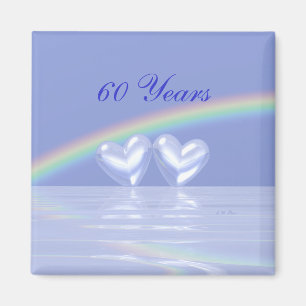60e Jubileum Diamond Hearts Magneet