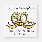 60e Jubileum Feestgunsten Magneet (Voorkant)