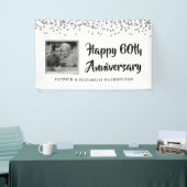 60e Jubileum Foto Silver Confetti Spandoek (Beurs)