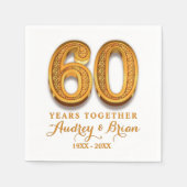 60e Jubileum gepersonaliseerd Servet (Voorkant)