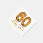 60e Jubileum gepersonaliseerd Servet (Hoek)