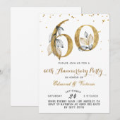 60e Jubileum Gold Floral Kaart (Voorkant / Achterkant)