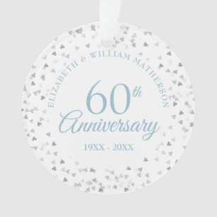 60e Jubileum Harten Confetti Ornament