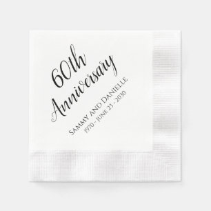 60e Jubileum Partij Gepersonaliseerd Napkins Servet