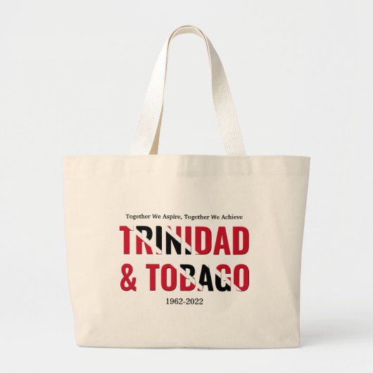 60e Jubileum patriottisch TRINIDAD Grote Tote Bag (Voorkant)