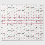 60e Jubileum Red Hearts Cadeaupapier (Vlak)