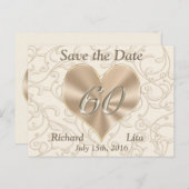 60e Jubileum Save the Date Post Kaarten (Voorkant / Achterkant)