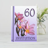 60e Jubileum Uitnodiging voor bruiloft Frangipani