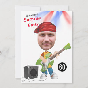 60e Mannen 🎸🤣 Rockstar Verjaardag Gitaar Funky F Kaart