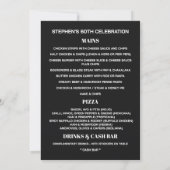 60e menu kaart (Achterkant)