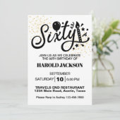 60e mijlpaal verjaardag kaart (Staand voorkant)