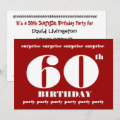 60e OPPERVLAKTE Sjabloon voor uitnodiging van de B (Voorkant / Achterkant)