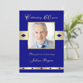 60e Photo Anniversaire de fête Invitation Marine 6 (Debout devant)