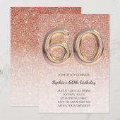 60e Roos op de geboorte Gold Glitter Elegant Kaart (Voorkant / Achterkant)