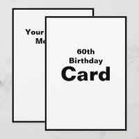 60e Soixante-dixième 60 Soixante 6-0 Carte d'anniv