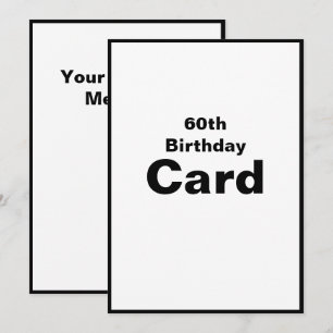 60e Soixante-dixième 60 Soixante 6-0 Carte d'anniv